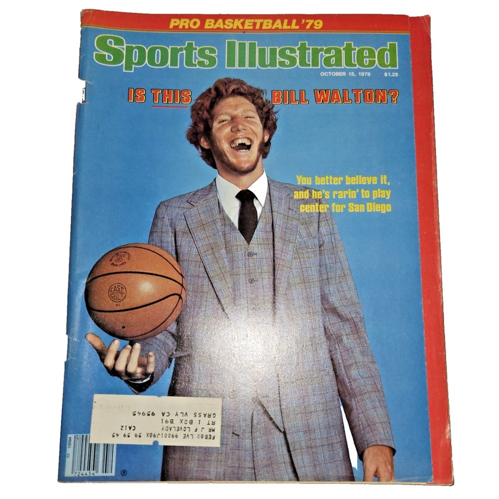 Bill Walton San Diego Clippers Oct 15 1979 Sports Illustrated Ex